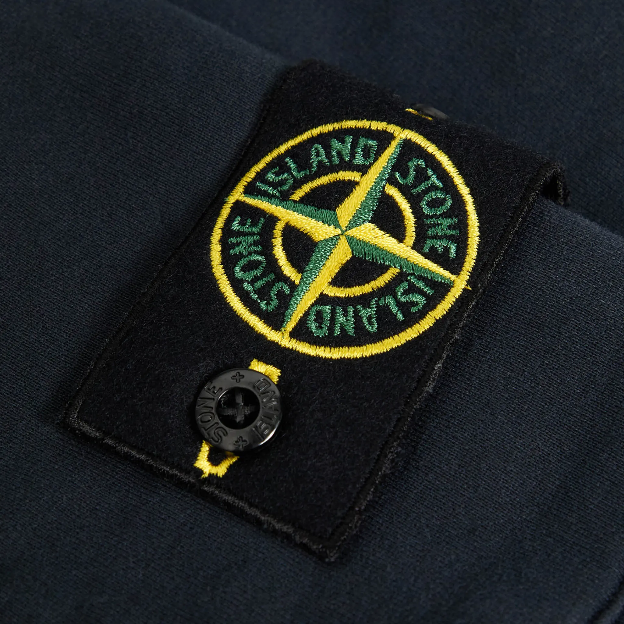 Logo View of Stone Island Logo Navy Sweatpants 46356 NAVY